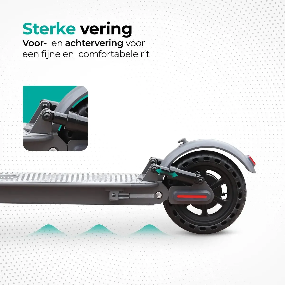 Stay-on Aovopro AP07 Elektrische Step Met Knipperlicht en Vering elektrische step